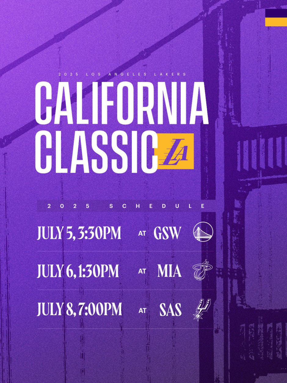 布朗尼联手克内克特！2025NBA湖人夏季联赛阵容名单一览表